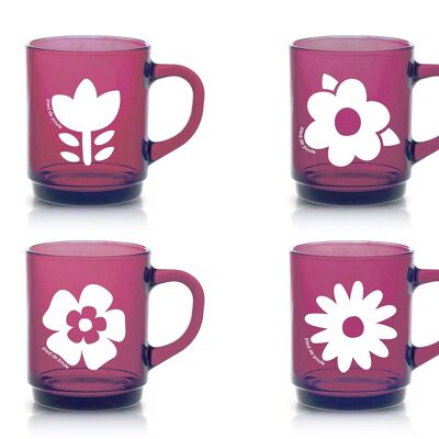 Duralex Mug - "RETRO" PLUM