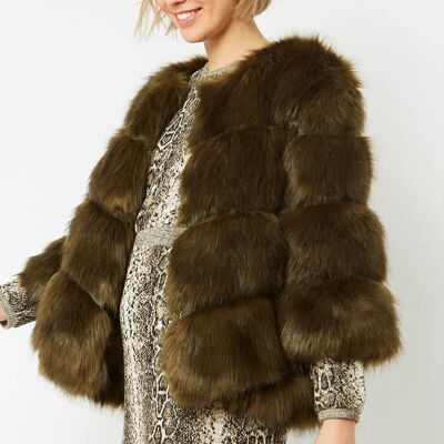 Green Faux Fur Ella Coat