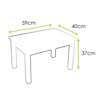 Table Montessori - Enfant 1-4 ans - Bois massif - Gris perle 2