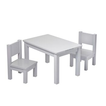 Table Montessori - Enfant 1-4 ans - Bois massif - Gris perle 3