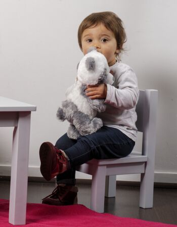 Chaise Montessori - Enfant 1-4 ans - Bois massif - Gris perle 3