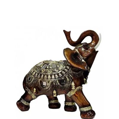 Black decorative elephant with gold details from RESIN in 2 designs. Dimension: 17x7x7cm LM-055