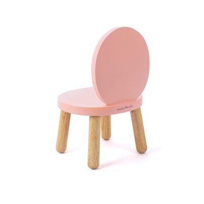 Ovaline Stuhl – Kind 1–4 Jahre alt – Massivholz – Rosa