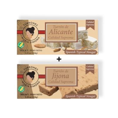 Pack Turrón Jijona y Alicante 6+6