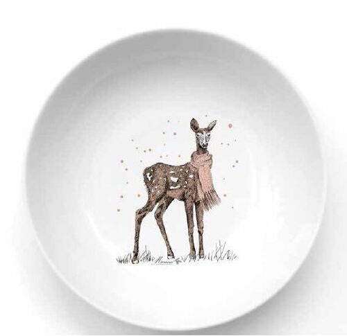 vaisselle enfants, Assiette creuse Biche