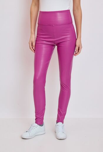 Leggings taille haute en similicuir 16