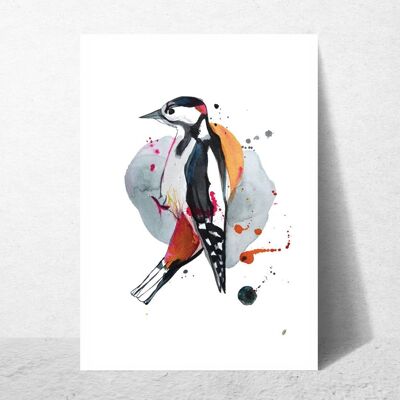 Woodpecker postcard