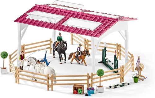 Schleich 42389 - Kit - École d'Équitation avec Cavalière/Chevaux