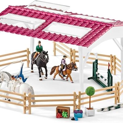 Schleich 42389 - Kit - Escuela de equitación con jinete/caballos