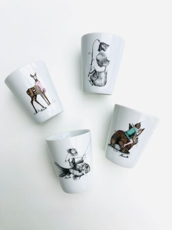 vaisselle enfants, verre porcelaine biche 4