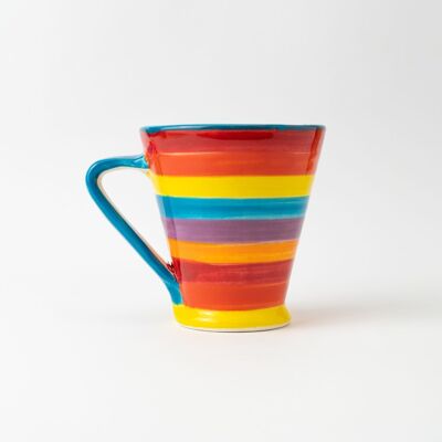 Mug petit déjeuner original en céramique 300ml / IRIS Multicolore