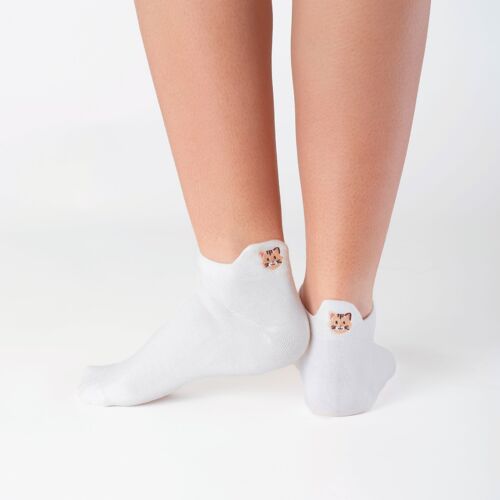 Chaussettes En Coton Languette Chat