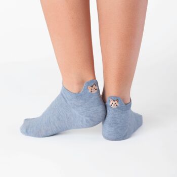 Chaussettes En Coton Languette Chat 12