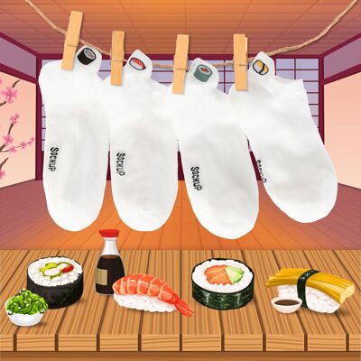 Scatola di calzini con lingua di sushi (set x4)