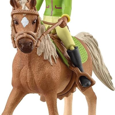 Schleich 42542 - Rider Sarah and Mystery, from 5 years old, Horse Club - Box, 15.1 x 7.9 x 18 cm