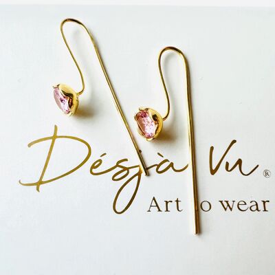 Earrings 'Flowers' Désjà Vu Bling Pink 0154
