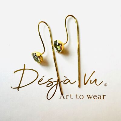 Pendientes 'Flores' Désjà Vu Bling Verde. 0156