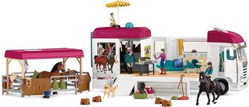 schleich 42619 - HORSE CLUB - Camping-Car Équestre pour chevaux schleich, Van avec 227 éléments inclus dont 3 chevaux, figurines animaux pour enfants de 5 ans et plus 2