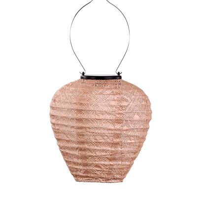 Ballon en mosaïque de décoration de jardin lanterne LED durable - 20 cm - Rose