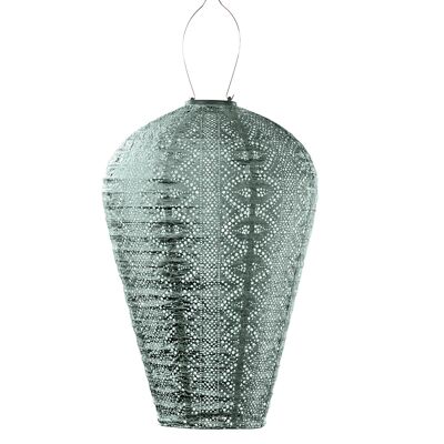 Palloncino in pizzo con decorazione da giardino a lanterna a LED sostenibile - XL - Verde salvia