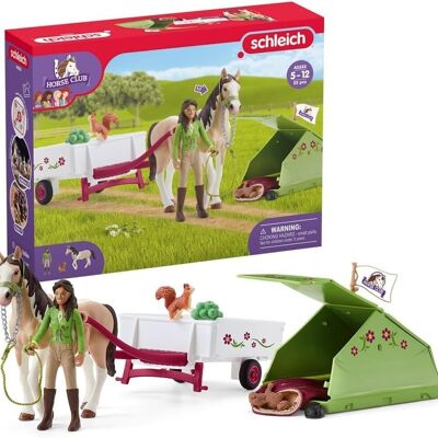 Schleich 42533 - Sarah's Camping Adventures, from 5 years old, Horse Club - box set, 24.3 x 6.5 x 18.8 cm