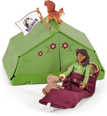 Schleich 42533 - Aventures au camping de Sarah, dès 5 ans, Horse Club - coffret, 24,3 x 6,5 x 18,8 cm 5