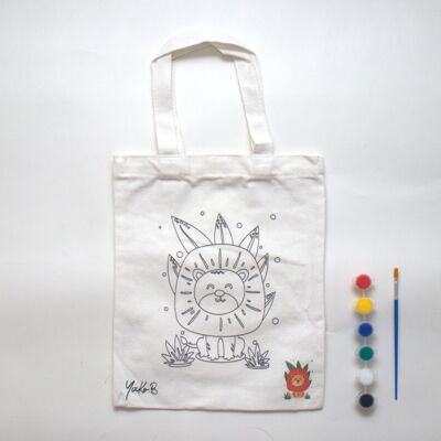 Creative hobbies ! Totebag to paint - Lion drawing