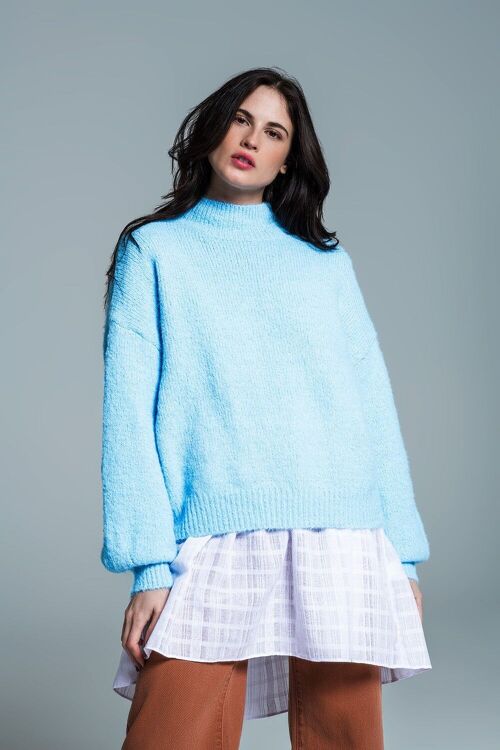 Soft knit light blue sweater