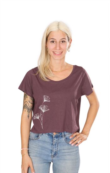 Ecovero Chemise Femme Mulberry Violet Ginkgo 1