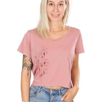 Camicia Ecovero Donna Rosa Antico Bambù