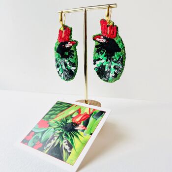 Boucles d'oreilles broderie 'You are Spicy' 0167 3