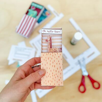 Kit de manualidades de papel de jirafa