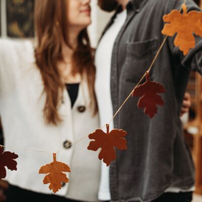 Leather Autumn Leaf Garland