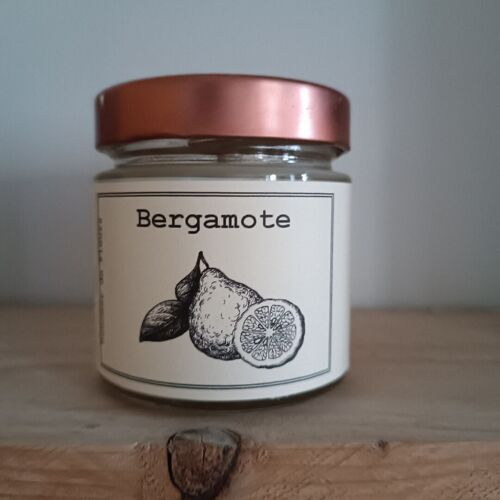 Bougie Bergamote 180gr cires de soja et colza