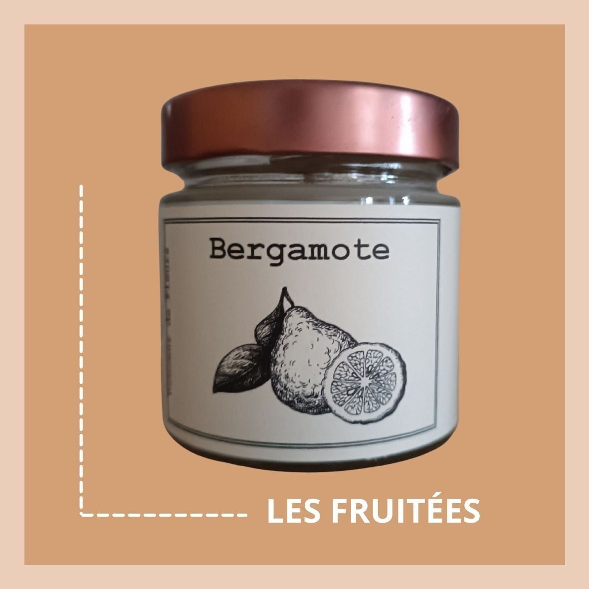 Candela di soia e cera di colza - Bergamotto - 180 g