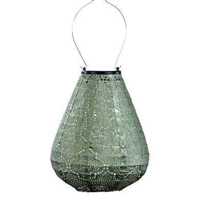 Lanterna a LED sostenibile Decorazione da giardino Baar Tulip - 20 cm - Verde salvia