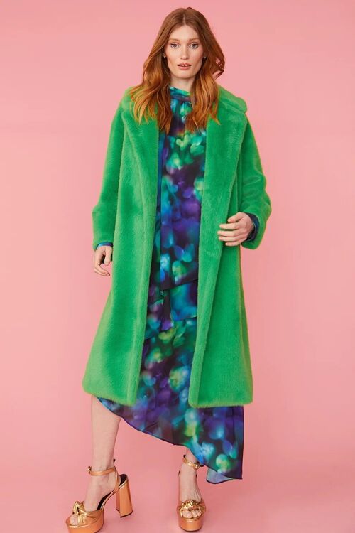 Green Faux Fur Duchess Coat