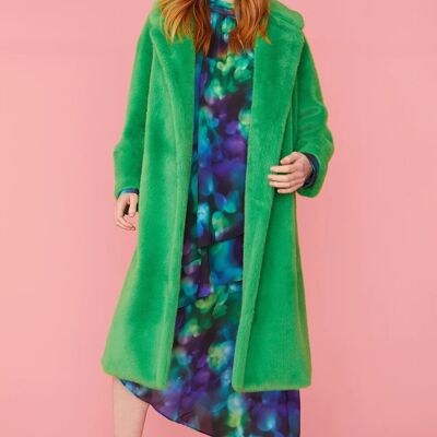 Green Faux Fur Duchess Coat
