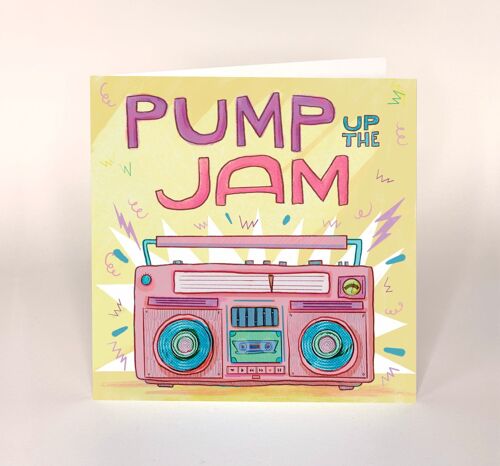 Pump up the Jam - birthday card x 6