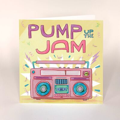 Pump up the Jam - birthday card x 6