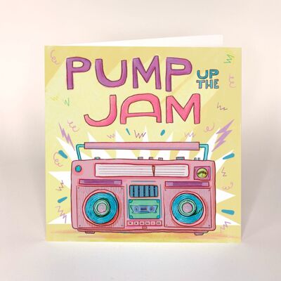 Pump up the Jam - tarjeta de cumpleaños x 6