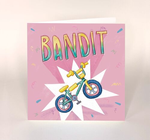 Bandit - birthday card x 6