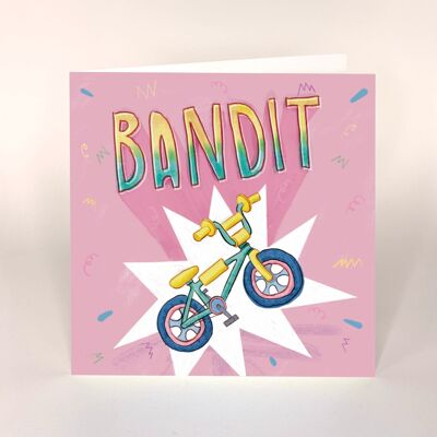 Bandit - birthday card x 6