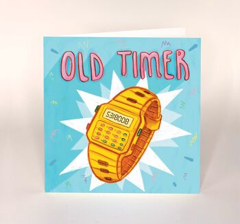 Old timer - carte d'anniversaire x 6 1