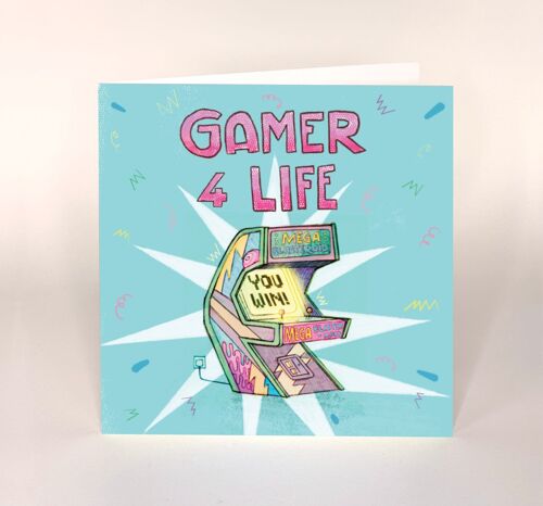 Gamer 4 Life - birthday card x 6