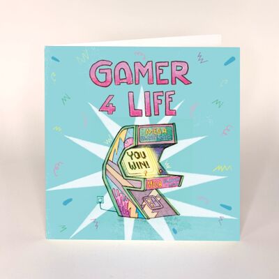 Gamer 4 Life - birthday card x 6