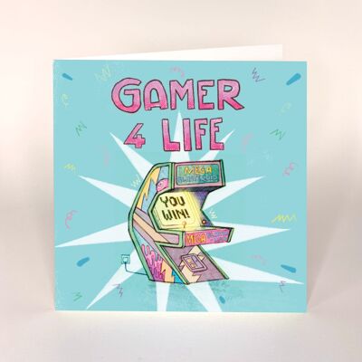 Gamer 4 Life - tarjeta de cumpleaños x 6