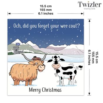 Carte de Noël écossaise drôle 2