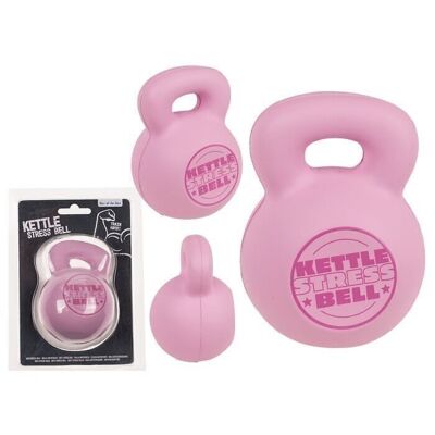 anti-stress ball, kettlebell, pink,