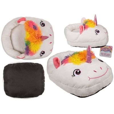 Calientapiés de peluche, unicornio,